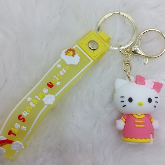 2/$25 Hello Kitty keychain wrist strap lanyard with "The sunshine Unicorn" - Picture 1 of 7